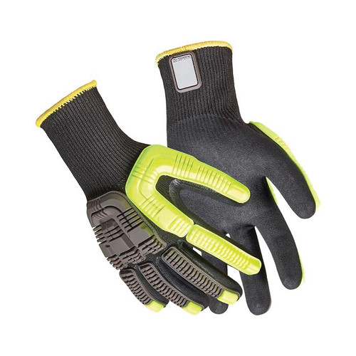 Honeywell Safety Rig Dog™ 41-4413BE Double Dipped Cut-Resistant Gloves, 2XL, HPPE, Black/Yellow