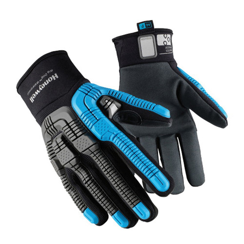 Honeywell Safety Rig Dog™ 42-615BL Waterproof Cut-Resistant Gloves, S, Polyester/TPR, Black/Blue