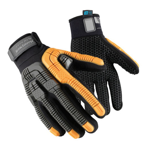 Honeywell Safety Rig Dog™ 42-623BO Cut-Resistant Gloves with Mud Grip, S, Polyester/TPR, Black/Orange