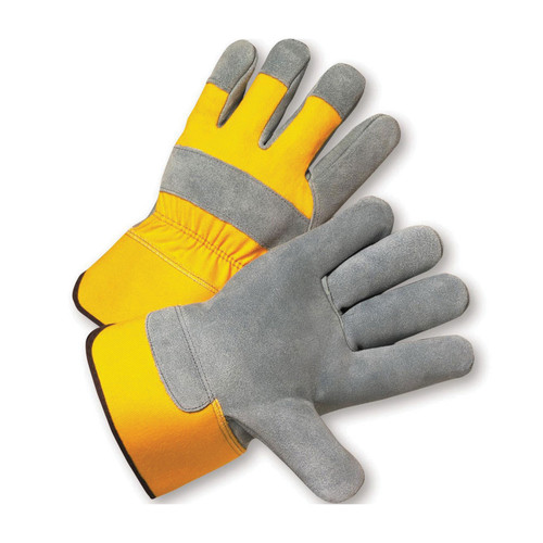 500Y Premium-Grade Shoulder Split Gloves, M, Leather, Yellow