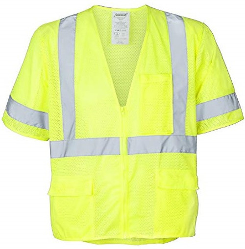 Ironwear® 1294-LZ Class 3 Hi-Vis Lime Flame Resistant Safety Vest - Medium