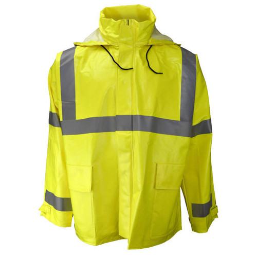 Dura Arc I Jacket w/ tuck-away hood, Lime, Type R Class 3 Vented Nomex Mesh Back, Size 3X