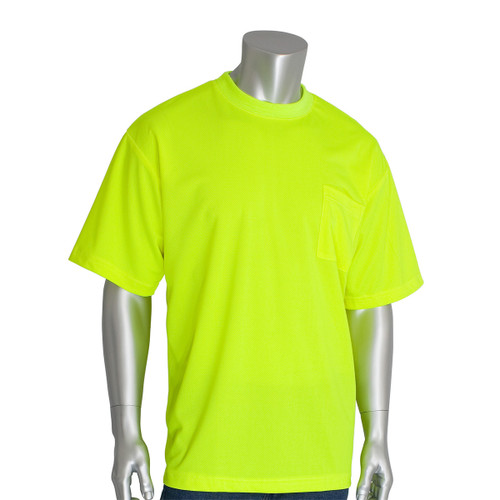 PIP 310-CNTSN Non-ANSI Short Sleeve Safety T-Shirt - Yellow/Lime - M
