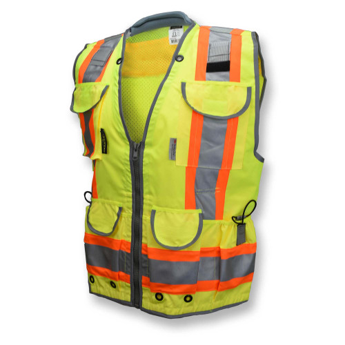 Radians SV55-2ZGD Type R Class 2 Heavy Duty Two-Tone Engineer Safety Vest - Yellow/Lime - 2X