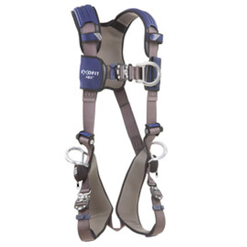 3M� DBI-SALA ExoFit� X300 Comfort Vest Climbing/Positioning Safety Harness 1113085, X-Large, Aluminum, Back, Front & Side D-Rings, Locking Quick Connect Buckle Leg Straps, Comfort Padding, ANSI Z359.11