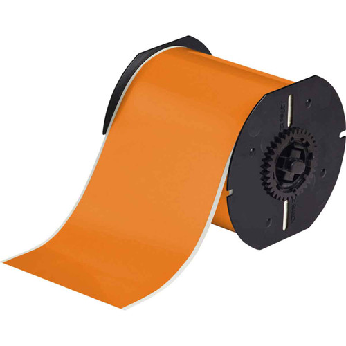 B30 Series Continuous Indoor Outdoor Vinyl Labels 4 in W x 100 ft L Orange