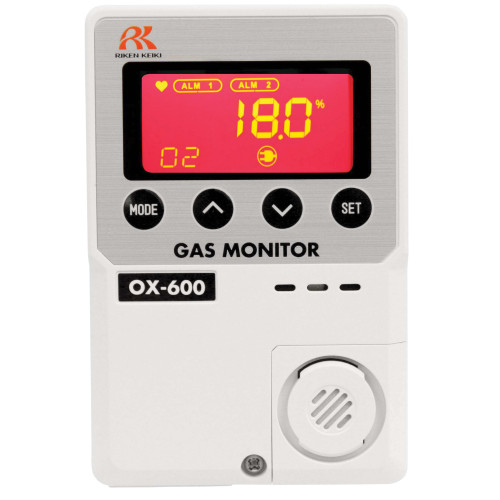 RKI OX-600 72-1006 Stand Alone Oxygen Deficiency Monitor, O2, 0 to 25% Volume
