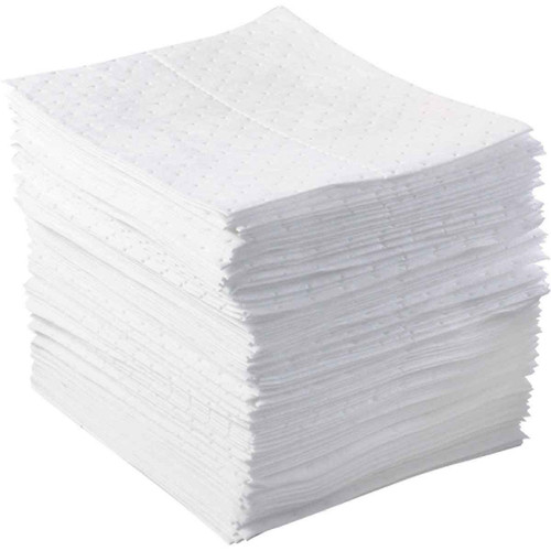 BASIC® Oil Only Absorbent Pads - Heavy Weight, 15" x 17", Absorbency Capacity 20.5 gal