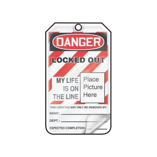 Accuform MLT609LCP OSHA Self-Laminating Safety Tag "Locked Out"