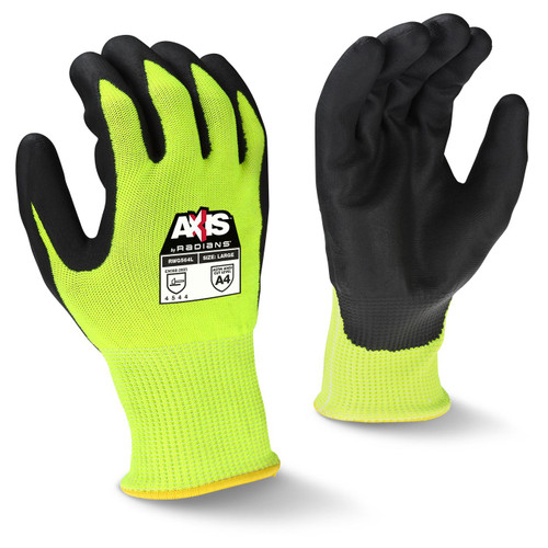 Radians RWG564 Axis Cut Level A4 Nitrile Coated Work Gloves, XL