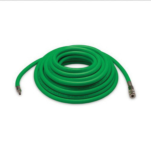 Allegro 2028 Airline Hose, 3/8 in ID x 19/32 in OD x 25 ft L, 1/4 in Quick Connect, Polyvinyl/Polyester, Green