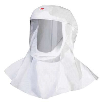 Versaflo� S-Series Hood, M/L, Poly Coated, Non-Woven Polypropylene, White, W/Integrated Head Suspension