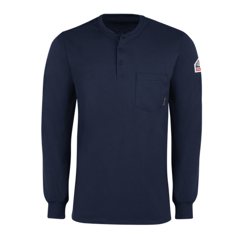 Men's Lightweight CAT 2 AR/FR Henley, Navy, Long, 3XL