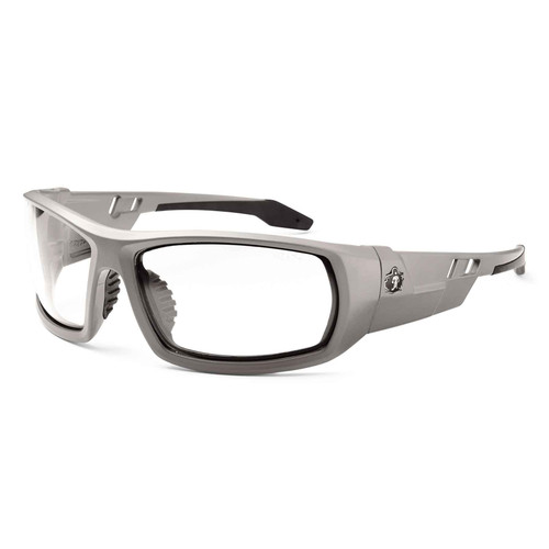Skullerz® ODIN-AF, Safety Glasses, Matte Gray, Anti-Fog Clear Lens