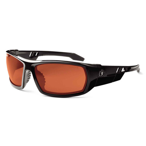 Skullerz® ODIN-PZ, Safety Glasses, Black, Polarized Copper Lens