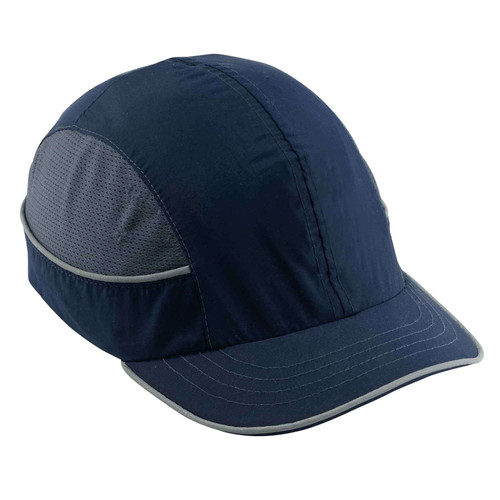 Skullerz® 8950XL, XL Bump Cap Hat, Navy, Short Brim