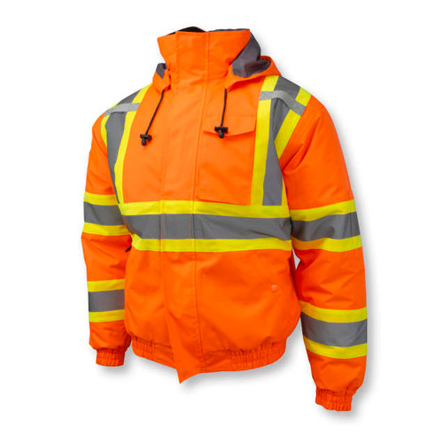 Radians Orange Class 3 X-Back Quilted Bomber Jacket - L - Canada Only