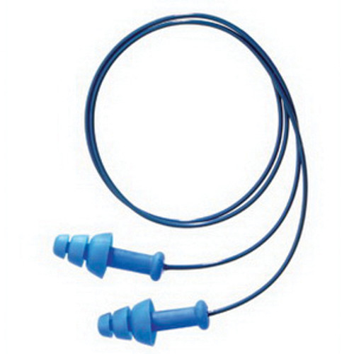 Howard Leight SmartFit® SDT-30 Detectable Corded Reusable Earplugs, M, Blue, 5 Pair/Resealable Bag