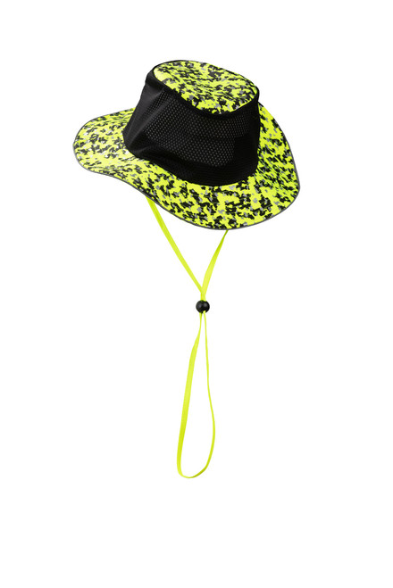 Unisex Lime/Black Camo Recreational Safety Filament Polyester Ranger Hat