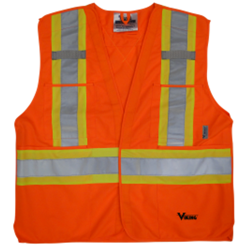 6135O Viking® 5pt. Tear Away Safety Vest, S/M
6135O Viking® 5pt. Tear Away Safety Vest