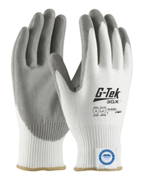 PIP®G-Tek® 3GX® 13 Gauge Dyneema® Diamond Blend Cut Resistant Gloves With Polyurethane Coating, Extra Small