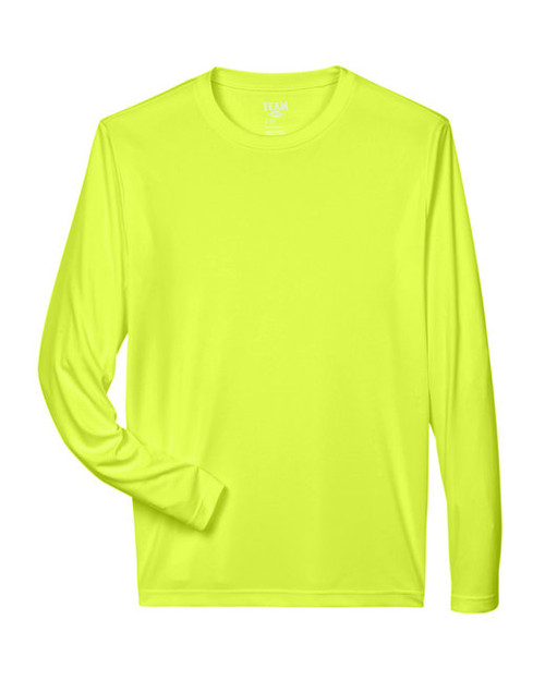 T-Shirt Mens LS Performance 365 Safety Yellow LG