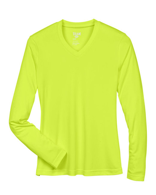 T-Shirt Womens LS Perfomance 365 Safety Yellow LG