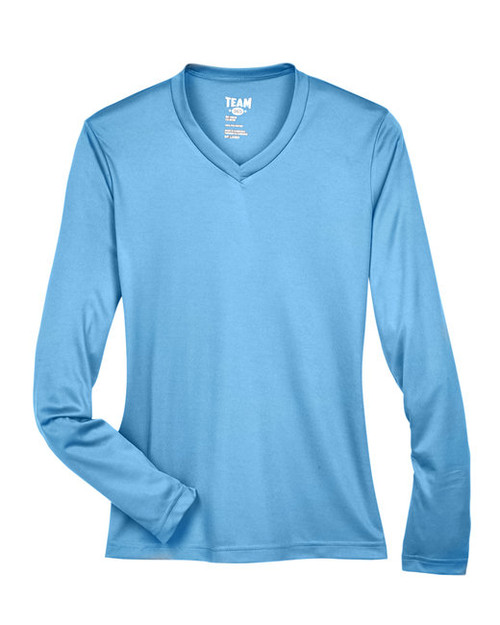 T-Shirt Womens LS Perfomance 365 Sport Light Blue XL