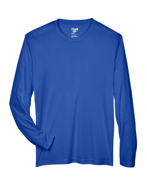 T-Shirt Mens LS Performance 365 Sport Royal Blue XL