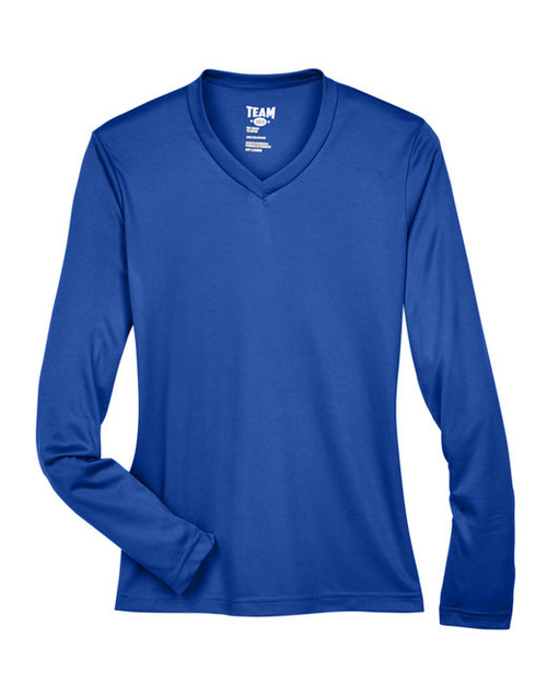 T-Shirt Womens LS Perfomance 365 Sport Royal Blue SM