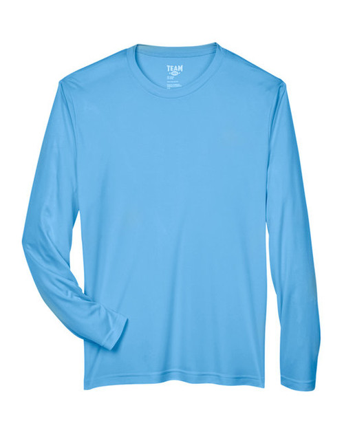 T-Shirt Mens LS Performance 365 Sport Light Blue LG