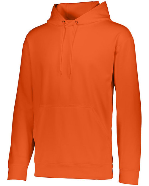 5505 Augusta Sportswear Adult Wicking Fleece Hooded Sweatshirt, Orange, S