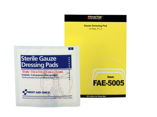 SmartCompliance Refill 3"X3" Sterile Gauze Pads, 10 Per Bag
