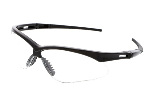 Memphis MP1 Series Black Safety Glasses with Clear Lenses UV-AF® Anti-Fog Coating Wrap Around Lens Design