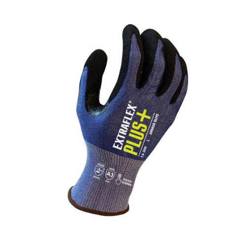 GLOVES 18G EXTRAFLEX MICRO FOAM NITRILE PALM SM ANSI 3