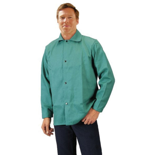 Tillman� 6230WC Flame-Resistant Welding Jacket, 2X, 100% Cotton, Green