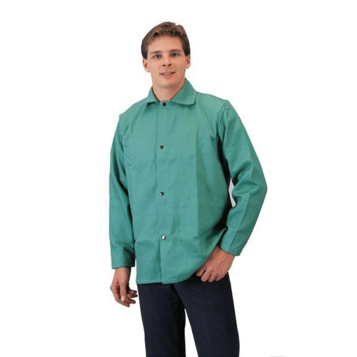 Tillman� 6230 Flame-Resistant Welding Jacket, 3X, 100% Cotton, Green