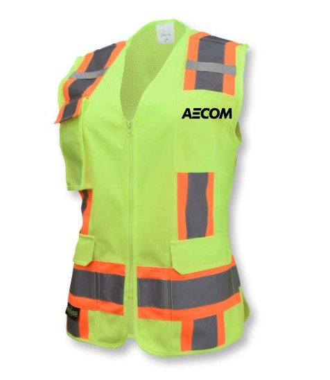 RADIANS WOMENS SURVEYOR VEST CL2 W AECOM LOGOS