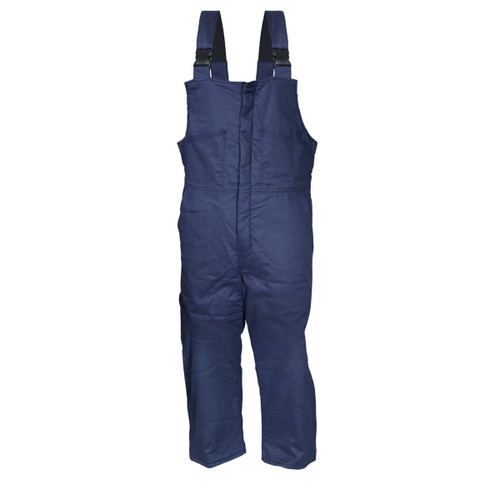 MCR Safety BP3N Flame-Resistant Insulated Bib Overall, L, 88% Cotton/12% Nylon, Navy Blue