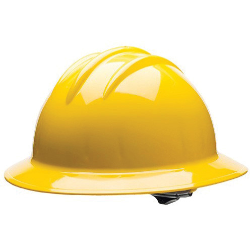 Bullard� Classic C33 Series 6-Point Ratchet Suspension Full Brim Hard Hat, Universal, HDPE, Yellow