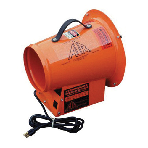 AIR® SVF-8AC Axial Confined Space Fan, 8 in Duct, 1395 cfm, 115 VAC