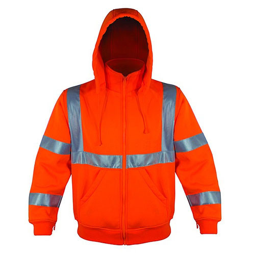 VEA® VEA-602-ST ANSI Class 3 High-Visibility Long Sleeve Safety Sweatshirt, S, 100% Polyester, Fluorescent Orange
