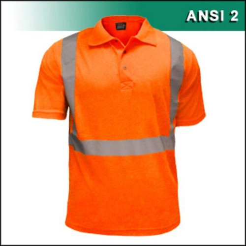 Hi-vis performance polo-Orange-6X