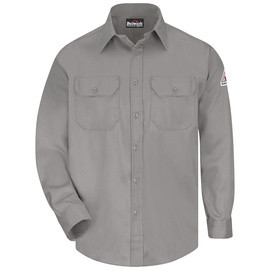 Flame Resistant 6 oz Summer Weight Uniform Shirt - Grey - 3X Long