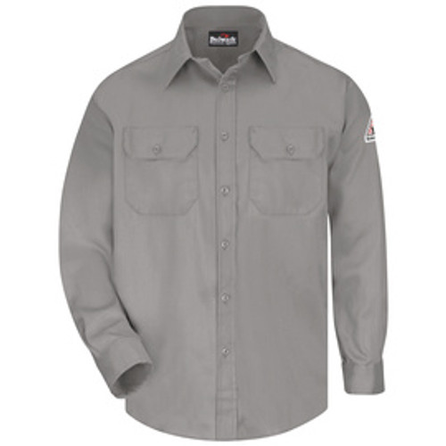 Flame Resistant 6 oz Summer Weight Uniform Shirt - Grey - 4X Long