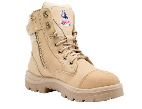 Mens Southern Cross Zip Scuff Steel Toe Boots-10-SND