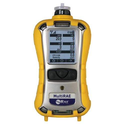 MultiRAE: pumped, 10.6 eV PID/LEL/H2S/CO/O2, wireless w/ Li-ion battery & accessory/conf. space & cal. kit (4-gas + iso)