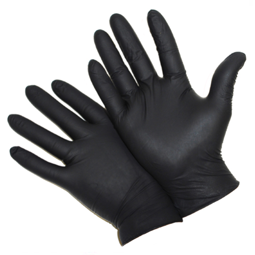 PosiShield® 2920 Industrial Grade Powder-Free Ambidextrous Disposable Gloves, L, Nitrile, Black