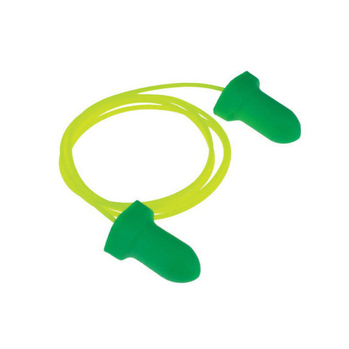 Radians® Detour® FP31 Corded Disposable Earplugs, Regular, Green, 100/Box