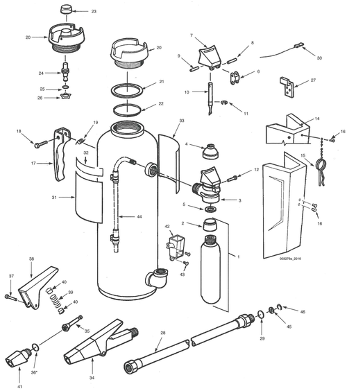 Cartridge w/ Cap, CO2, 30 (LH) (Item #1)